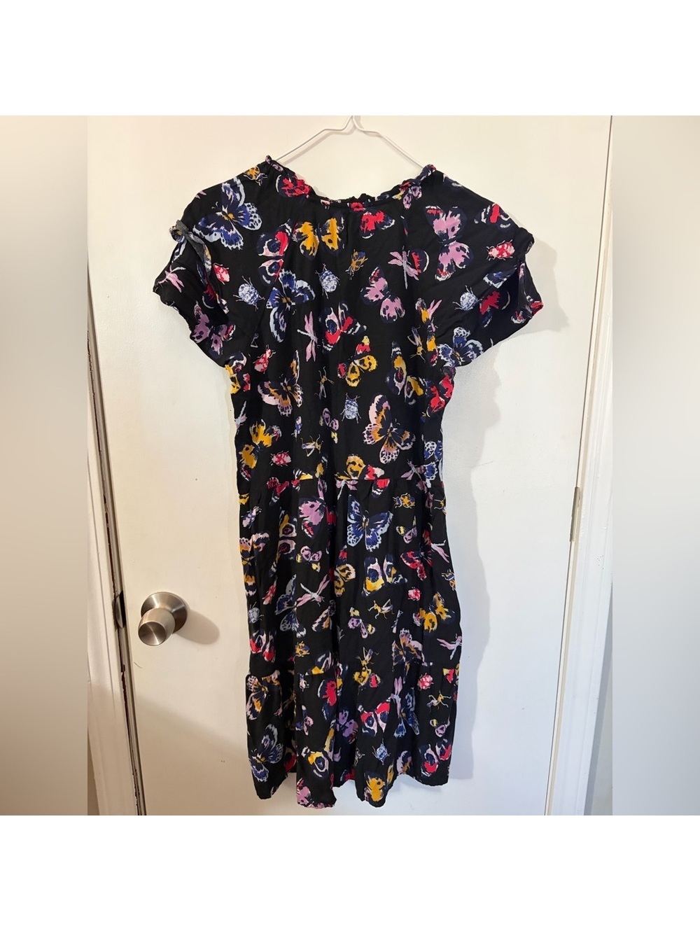 Women’s Large Black Dress with Butterflies Tote2